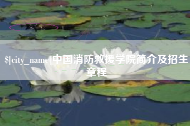 济源中国消防救援学院简介及招生章程