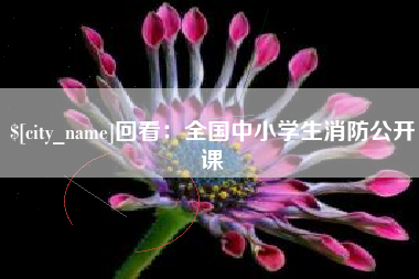 济源回看：全国中小学生消防公开课