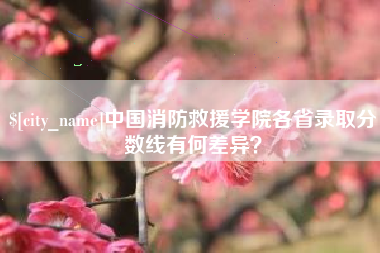济源中国消防救援学院各省录取分数线有何差异？