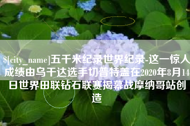 济源五千米纪录世界纪录-这一惊人成绩由乌干达选手切普特盖在2020年8月14日世界田联钻石联赛揭幕战摩纳哥站创造