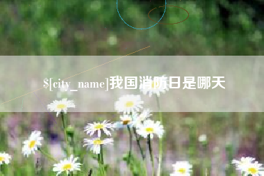济源我国消防日是哪天