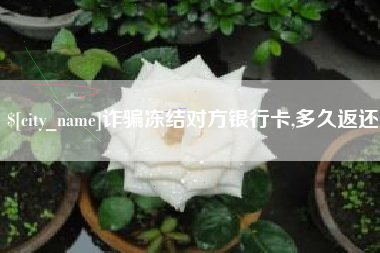济源诈骗冻结对方银行卡,多久返还