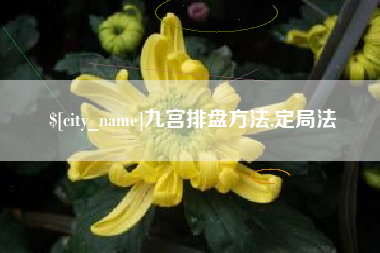 济源九宫排盘方法,定局法