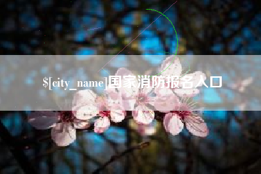 济源国家消防报名入口