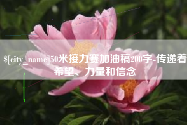 济源50米接力赛加油稿200字-传递着希望、力量和信念