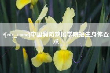 济源中国消防救援学院招生身体要求