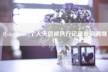 济源个人失信被执行记录查询阚继伟