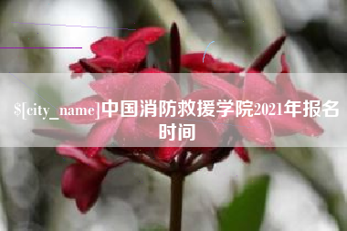 济源中国消防救援学院2021年报名时间