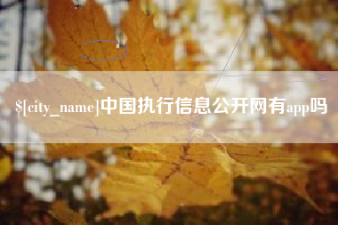 济源中国执行信息公开网有app吗