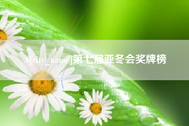 济源第七届亚冬会奖牌榜