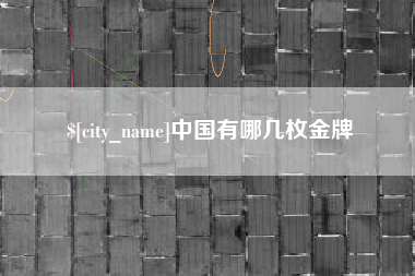 济源中国有哪几枚金牌