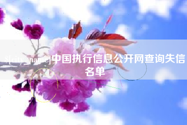 济源中国执行信息公开网查询失信名单