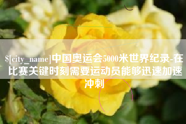 济源中国奥运会5000米世界纪录-在比赛关键时刻需要运动员能够迅速加速冲刺