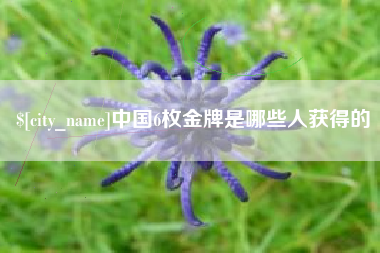 济源中国6枚金牌是哪些人获得的
