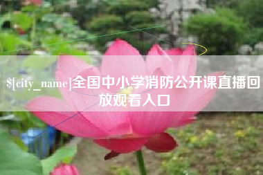 济源全国中小学消防公开课直播回放观看入口