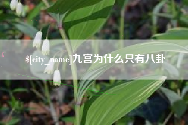济源九宫为什么只有八卦