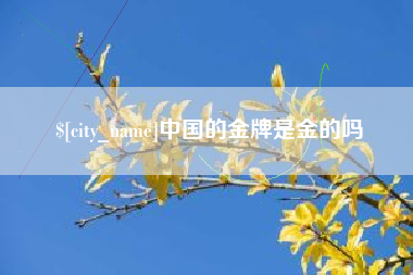 济源中国的金牌是金的吗
