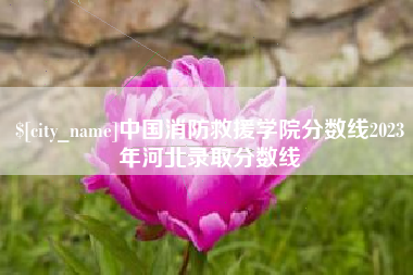 济源中国消防救援学院分数线2023年河北录取分数线