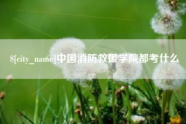 济源中国消防救援学院都考什么