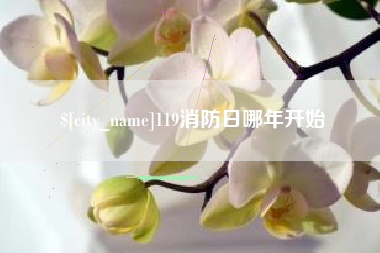 济源119消防日哪年开始