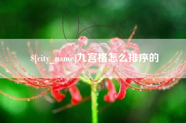 济源九宫格怎么排序的