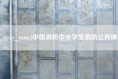 济源中国消防中小学生消防公开课