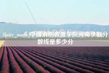 济源中国消防救援学院河南录取分数线是多少分