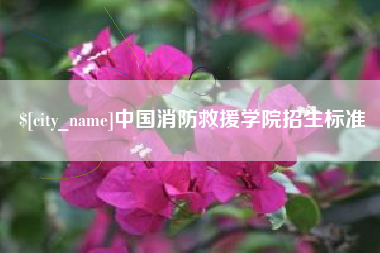 济源中国消防救援学院招生标准