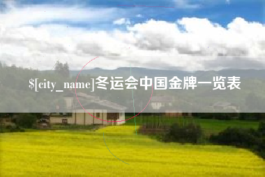 济源冬运会中国金牌一览表