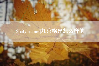 济源九宫格是怎么样的