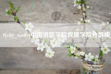 济源中国消防学院救援学院分数线